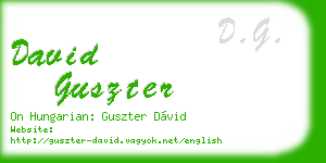 david guszter business card