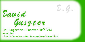 david guszter business card